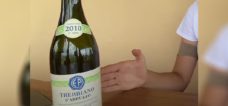 Bottle of Il Trebbiano D'Abruzzo con Chiara Pepe