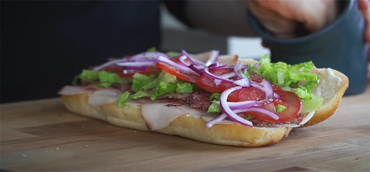 Hoagie Rolls on a Wooden Board