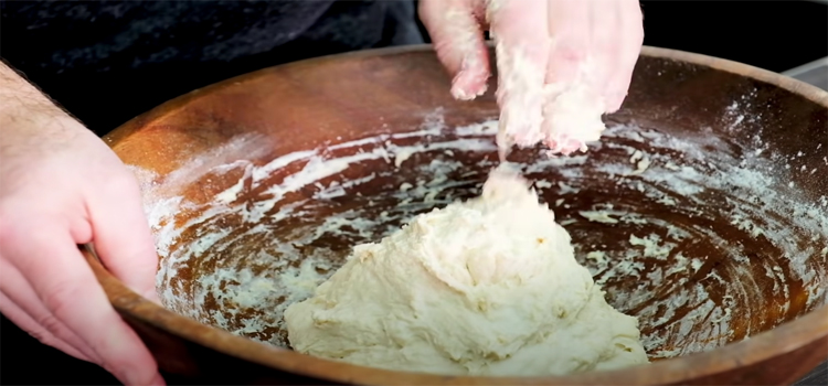 Man Making Foccacia Dough