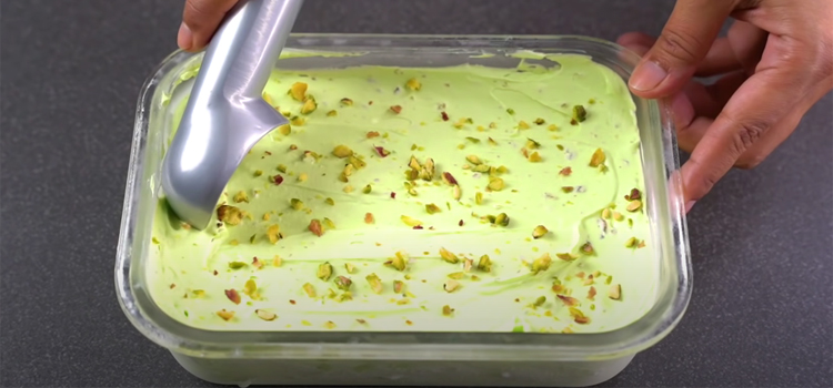 Pistachio Ice Cream on a Tub