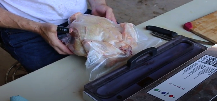 Vacuum Sealing Whole Raw Chicken