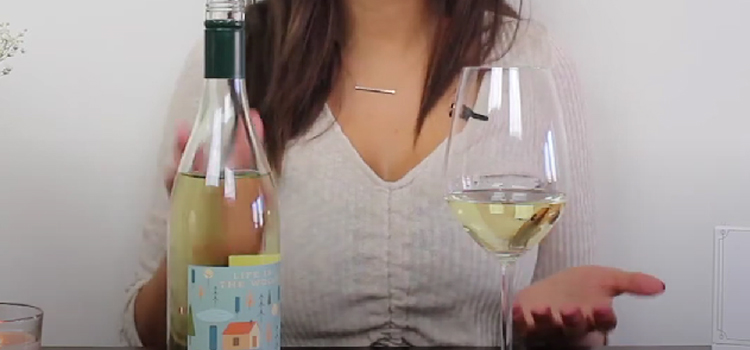 Woman Drinking Pinot Grigio Wine