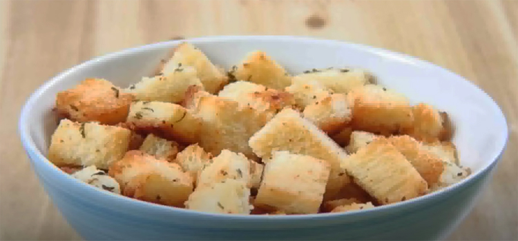 Croutons on a Bowl