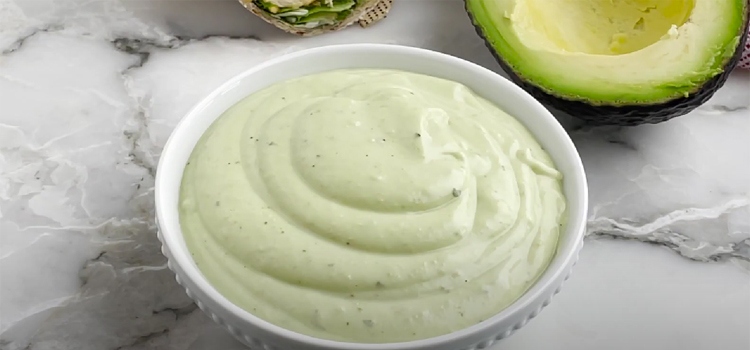 Bowl of Avocado Lime Ranch Dressing