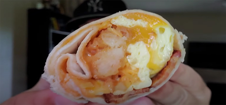 Close Up Image of Burger King Breakfast Burrito