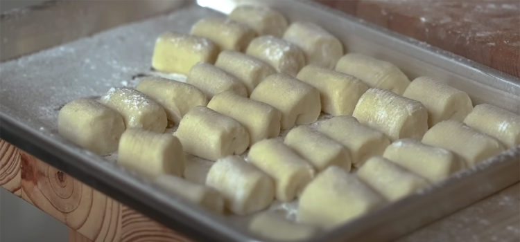 Homemade Potato Gnocchi on a Pan