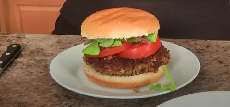 Homemade Veggie Burger on a Plate