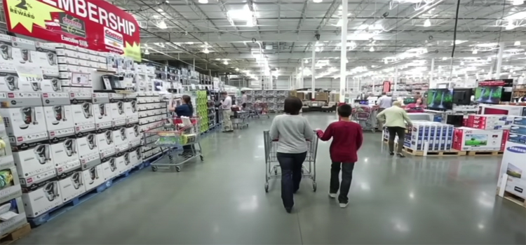 Inside of a Costco Grocery Store