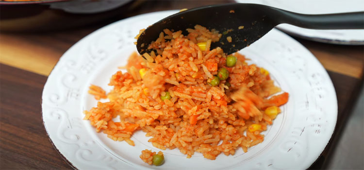 Mexican Rice on a Plate