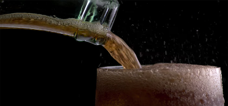 Pouring Soda on a Glass