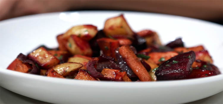 Roasted Root Vegetable on a Plate