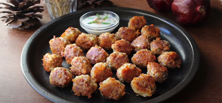 Sausage Balls with Dipping Sauce on the Side