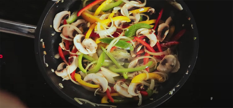 Sautéing Vegetables on a Pan