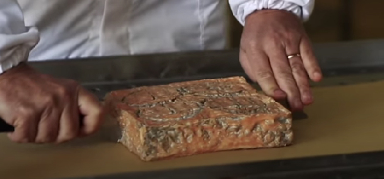 Slicing Taleggio Cheese