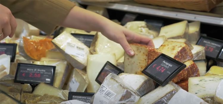 Person Buying Cheese