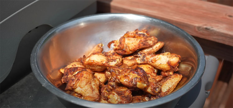 Chicken Wings on a Stainless Bowl