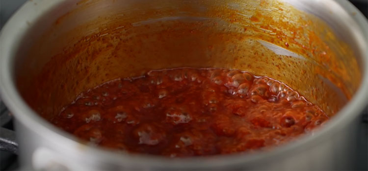 Cooking Sauce on a Pot