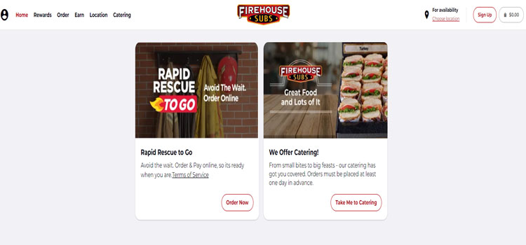 Firehouse Subs Website