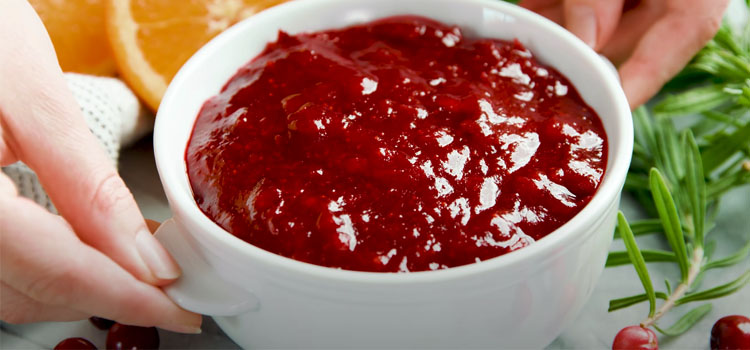 Bowl of Cranberry Sauce