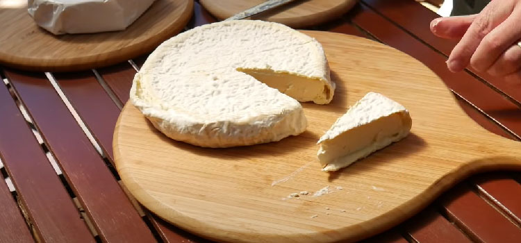 Brie Cheese on a Wooden Board