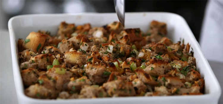 Close Up Image of Thanksgiving Stuffing