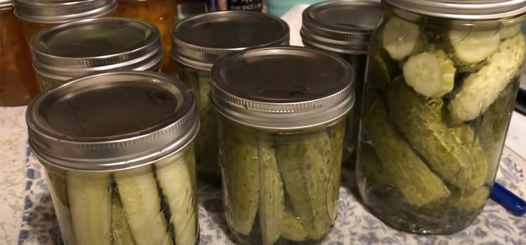 Dill Pickles on a Jar