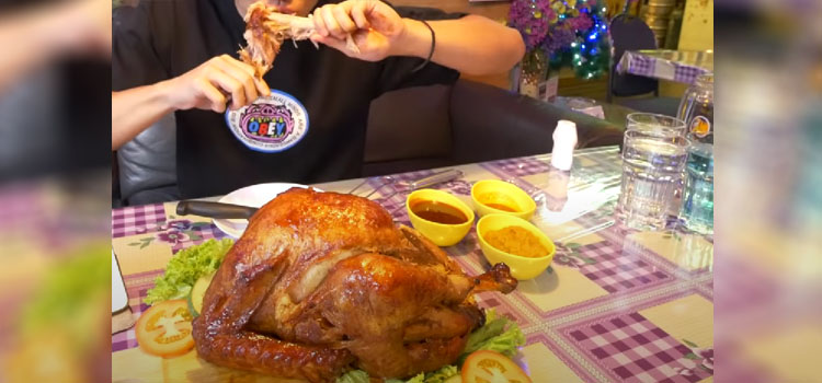 Person Eating Turkey