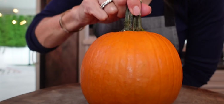 Woman Holding Pumpkin