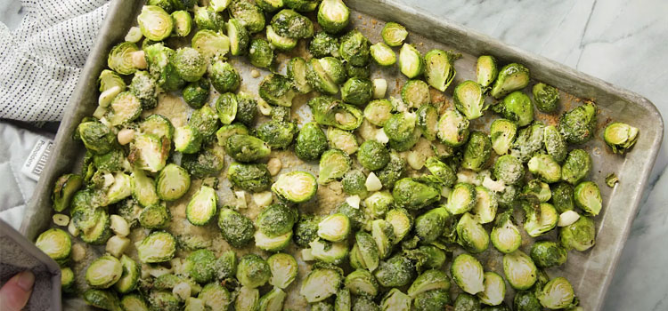 Garlic Butter Roasted Brussel Sprouts