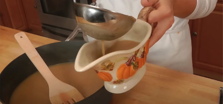 Person Making Brown Gravy