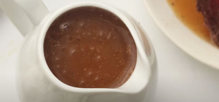 Top View Image of a Gravy on a Sauce Boat