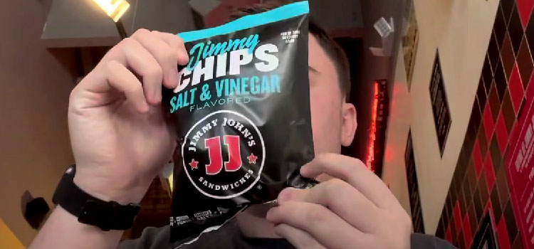 Man Holding Jimmy John's Chips