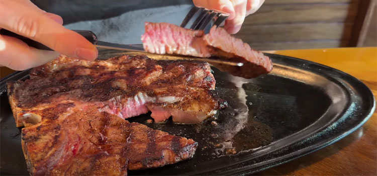 Person Eating Steak