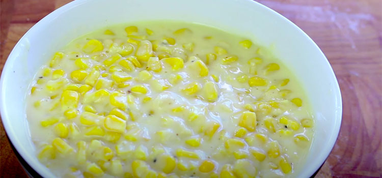 Cream Corn on a Bowl