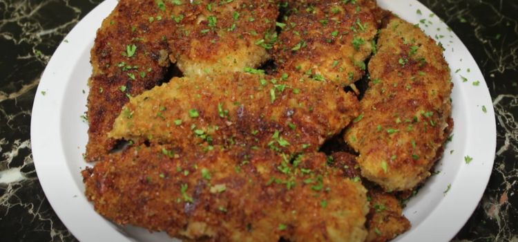 Close Up Image of Crispy Chicken Fritta on a Plate